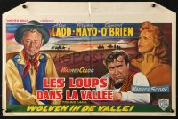 5f263 BIG LAND Belgian 1959 artwork of Alan Ladd, Virigina Mayo, Edmond O'Brien!
