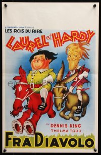5f265 DEVIL'S BROTHER Belgian R1950s Hal Roach, art of Stan Laurel & Oliver Hardy!