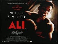 5f165 ALI British quad 2001 Will Smith as heavyweight champion boxer Muhammad Ali, Michael Mann