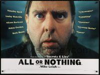 5f166 ALL OR NOTHING DS British quad 2002 directed by Mike Leigh, close up of Timothy Spall!