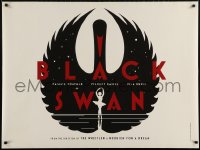 5f173 BLACK SWAN teaser DS British quad 2010 Portman, cool art of white dancer in swan by La Boca!
