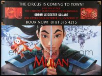 5f184 MULAN British quad 1998 Walt Disney Ancient China cartoon advertising Chinese circus!