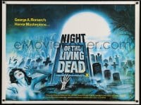 5f185 NIGHT OF THE LIVING DEAD British quad R1980 George Romero zombie classic, Chantrell art!
