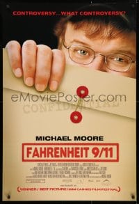5f068 FAHRENHEIT 9/11 DS Canadian 1sh 2004 Michael Moore documentary about September 11, 2001!