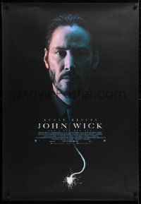 5f070 JOHN WICK advance Canadian 1sh 2014 cool close up of Keanu Reeves with burning fuse tie!