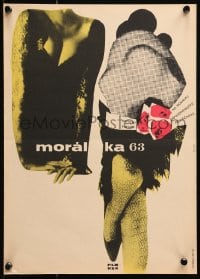 5f110 MORAL 63 Czech 11x16 1965 Rolf Thiele's comedy, completely wild art by Zdenek Palcr!