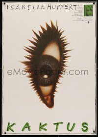 5f324 CACTUS East German 23x32 1989 Isabelle Huppert, artwork of cactus eye by Ernst!