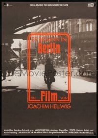 5f337 ES BEGANN IN BERLIN East German 23x32 1986 Hellwig documentary, cool image in the city!