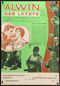 5f370 ALWIN DER LETZTE East German 16x23 1961 artwork of cock & top cast!