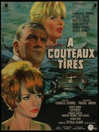 5f988 DAGGERS DRAWN French 23x30 1964 A Couteaux Tires, Mascii art of Francoise Arnoul & Petula Clark!