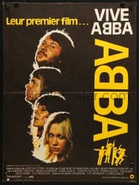 5f858 ABBA: THE MOVIE French 16x21 1978 Swedish pop rock, headshots of all 4 band members!