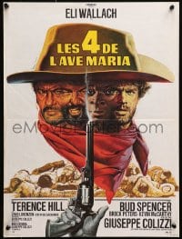 5f860 ACE HIGH French 16x21 R1970s Eli Wallach, Terence Hill, yellow title, Mascii art!