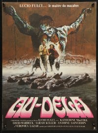 5f869 BEYOND French 15x21 1981 Lucio Fulci, disturbing horror artwork by Konkols!