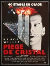 5f892 DIE HARD French 15x20 1988 Bruce Willis vs Alan Rickman and terrorists, action classic!