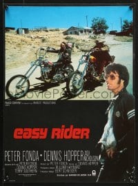 5f896 EASY RIDER French 16x21 R1980s Peter Fonda, motorcycle biker classic directed by Dennis Hopper