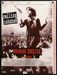 5f909 GIMME SHELTER French 16x21 R1990s Rolling Stones out of control rock & roll concert!