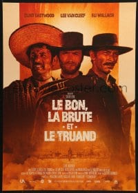 5f910 GOOD, THE BAD & THE UGLY French 17x23 R2014 Clint Eastwood, Lee Van Cleef, Wallach, Leone!