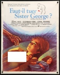 5f926 KILLING OF SISTER GEORGE French 18x22 1971 different art of naked York by Grinsson, Aldrich!