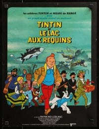 5f972 TINTIN & THE LAKE OF SHARKS French 15x20 1973 Belgian cartoon character created by Herge!