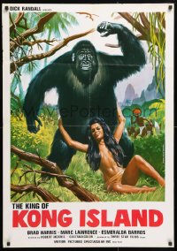 5f396 KING OF KONG ISLAND export Italian 1sh 1971 art of sexy naked Eva & ape, wacky alternate title