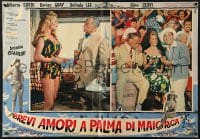 5f434 VACATIONS IN MAJORCA Italian 19x27 pbusta 1959 Alberto Sordi & sexy Belinda Lee!