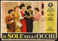 5f451 EMPTY EYES Italian 14x19 pbusta 1953 Antonio Pietrangeli's Il Sole Negli Occhi!