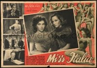 5f464 MISS ITALIA Italian 14x19 pbusta 1950 Gina Lollobrigida & a bevy of Italy's beauties on parade!