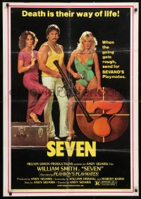 5f145 SEVEN Lebanese 1979 AIP, sexy babes in bikinis with guns, death is their way of life!