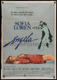 5f581 ANGELA Spanish 1979 huge close up art of sexy Sophia Loren, her only sin was love!