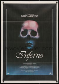 5f623 INFERNO Spanish 1980 Dario Argento horror, really cool skull & bleeding mouth image!
