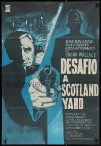 5f643 PARTNERS IN CRIME Spanish 1962 different art of Bernard Lee & hand with gun!
