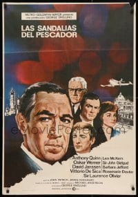 5f661 SHOES OF THE FISHERMAN Spanish 1969 Pope Anthony Quinn tries to prevent World War III!