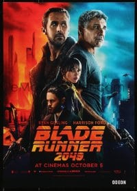 5f203 BLADE RUNNER 2049 IMAX English mini poster 2017 montage image w/Harrison Ford & Ryan Gosling!