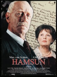 5f048 HAMSUN Swedish 24x33 1996 Jan Troell directed, cool portrait of Max von Sydow & Ghita Norby!