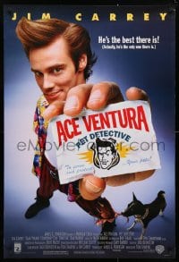 5g503 ACE VENTURA PET DETECTIVE 1sh 1994 Jim Carrey tries to find Miami Dolphins mascot!