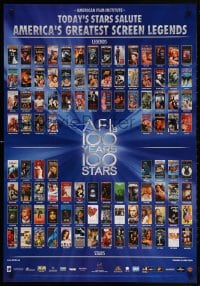 5g055 AFI'S 100 YEARS 100 STARS 27x39 video poster 1999 classic posters w/Gilda, Casablanca & more