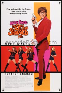 5g517 AUSTIN POWERS: THE SPY WHO SHAGGED ME DS 1sh 1999 Mike Myers, super sexy Heather Graham!