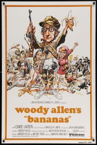5g523 BANANAS int'l 1sh R1980 wacky images of Woody Allen, Louise Lasser, classic comedy!