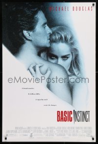 5g524 BASIC INSTINCT 1sh 1992 Paul Verhoeven directed, Michael Douglas & sexy Sharon Stone!