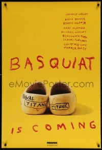 5g525 BASQUIAT teaser 1sh 1996 Jeffrey Wright as Jean Michel Basquiat, directed by Julian Schnabel!