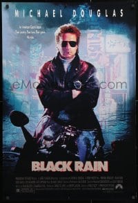5g549 BLACK RAIN 1sh 1989 Ridley Scott, Michael Douglas is an American cop in Japan!