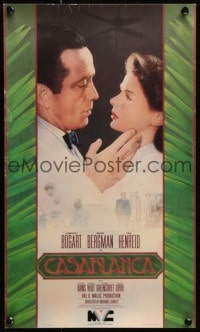5g057 CASABLANCA 11x18 video poster R1981 cool different art of Bogart & Bergman by Dudek & Laslo!