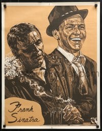 5g215 FRANK SINATRA 22x28 commercial poster 1982 cool artwork by K. Chillis!