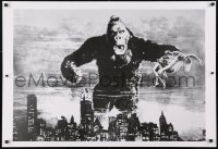 5g222 KING KONG 26x38 commercial poster 1990s best b/w image of the beast over NYC!
