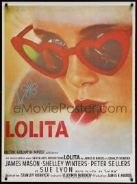 5g223 LOLITA 28x38 French commercial poster 1990s Kubrick, Lyon with sunglasses & lollipop!