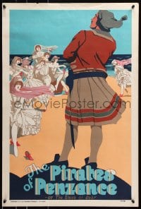 5g285 PIRATES OF PENZANCE stage play English double crown 1920 art from Gilbert & Sullivan opera!