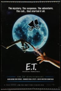 5g059 E.T. THE EXTRA TERRESTRIAL lenticular 27x40 video poster R2001 Spielberg, bike over moon image!