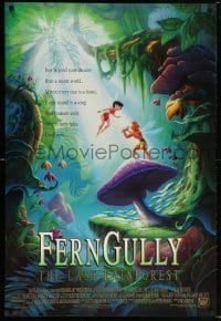 5g649 FERNGULLY int'l 1sh 1992 a secret world touched by magic, adorable couple on huge mushroom!
