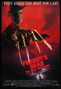 5g661 FREDDY'S DEAD 1sh 1991 great art of Robert Englund as Freddy Krueger!