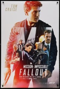 5g793 MISSION: IMPOSSIBLE FALLOUT teaser DS 1sh 2018 Tom Cruise with gun & montage of top cast!